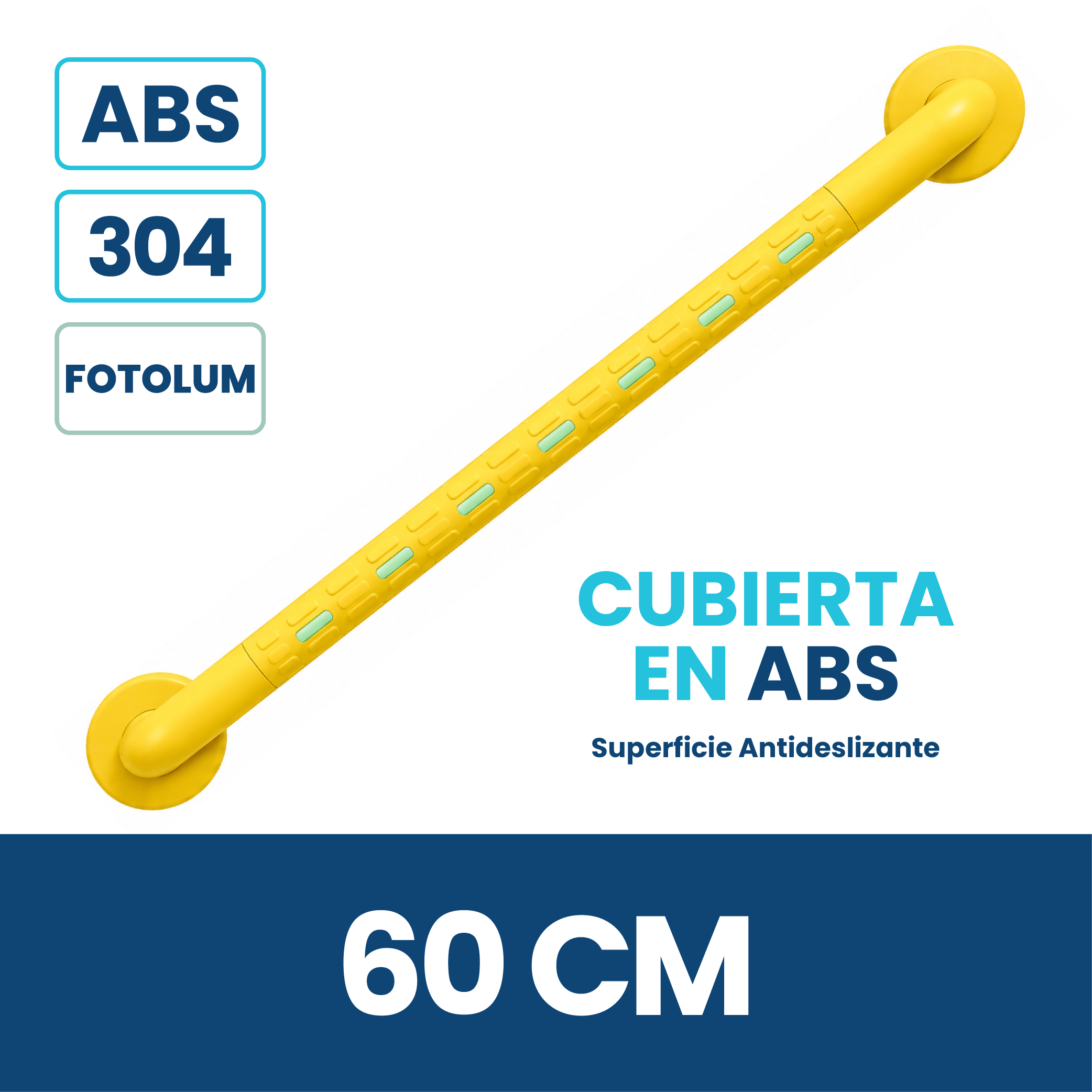 Barra de Sujeción Recta para Baño Instalación en Pared para Mayor Estabilidad – EXORIAM