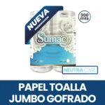 Papel Toalla Jumbo Blanco Gofrado Sumac 300 Mt X 4 Rollos - Nuetra Care