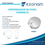 Dispensador De Papel Higiénico Jumbo Elegante De Acero Inoxidable Exoriam 26cm X 26cm X 13cm - Imagen 3