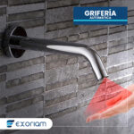 Grifería Con Sensor Automático Empotrable A Pared Bronce Cromado Exoriam 21.6cm X 6.4cm X 2.8cm Ø - Imagen 3