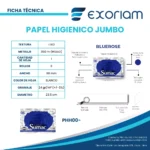 Papel Higiénico Jumbo Liso X 6 Und 350 Mts - Sumac Bluerose - Imagen 3