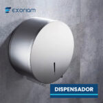 Dispensador De Papel Higiénico Jumbo Elegante De Acero Inoxidable Exoriam 26cm X 26cm X 13cm - Imagen 4