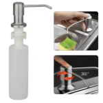 Dispensador De Jabón Manual Empotrable En Acero Inoxidable De 500ml Exoriam  6cm X 3.75cm X 1.3cm - Imagen 5
