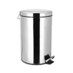 Tacho de Basura a Pedal Acero Cromado 20 Litros con Balde Interior Exoriam - Imagen 3
