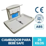 Cambiador De Bebé Plegable Horizontal Safe Plástico Abs Exoriam 50cm X 86cm X 58.5cm