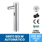 Grifería Con Sensor Automático Tipo Bowl Bronce Cromado Exoriam 30cm X 24.5cm X 5cm