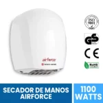 Secador De Manos Airforce J4 Aluminio World Dryer 27cm X 22cm X 16cm Peso 3.9 Kg