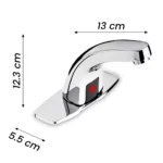 Grifería Con Sensor Automático Comercial Bronce Cromado Exoriam 12.3cm X 13cm X 5.3cm - Imagen 3