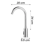 Grifería Con Sensor Automático Cuello De Ganso Bronce Cromado Exoriam 34cm X 20cm X 5.5cm - Imagen 3