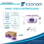 Papel Toalla Interfoliado Blanco 200 Und X 20 Pqt Sumac Purplerose - Imagen 3