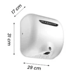 Secador De Manos Xlerator Bwk Fibra De Vidrio Excel Dryer 32.2cm X 29.8cm X 17cm Peso 5 Kg - Imagen 3