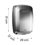 Secador De Manos Machflow M09acs Acero Inoxidable Mediclinics 33cm X 21cm X 17cm Peso 5.1 Kg - Imagen 3