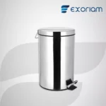 Tacho de Basura a Pedal Acero Cromado 20 Litros con Balde Interior Exoriam - Imagen 2