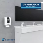 Dispensador De Papel Toalla Autocorte Plástico Abs Exoriam 41.2cm X 31.1cm X 22.5cm - Imagen 4