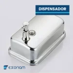 Dispensador De Jabón En Acero Inoxidable De 800ml Exoriam18cm x 10.2cm x 6cm - Imagen 3