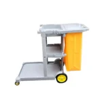 Carro De Limpieza Multi Funcional Porta Elementos Plástico Abs Gris Exoriam  97cm X 49cm X 114cm - Imagen 2