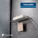 Toallero Hotelero De Acero Inoxidable Exoriam 7cm X 60cm X 22cm - Imagen 3
