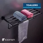 Toallero Hotelero De Acero Inoxidable Negro Mate Exoriam 7cm X 60cm X 22cm - Imagen 3