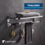 Toallero Hotelero De Acero Inoxidable Exoriam 18cm X 60cm X 26cm - Imagen 3