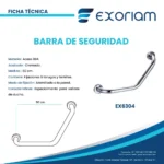 Barra De Seguridad Curva Brillante Acero Inoxidable Exoriamde 50cm - Imagen 4