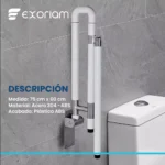 Barra Abatible De Seguridad Acero Inoxidable Brillante Con Cubierta Abs Exoriam De (75 Cm X 60cm) - Imagen 4