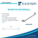 Barra De Seguridad Acero Inoxidable Satinado Exoriam De 90cm - Imagen 4