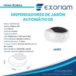 Dispensador De Jabón Con Sensor Automático Semicurcular Plástico Abs Exoriam 21cm X 15cm X 12cm - Imagen 4