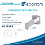 Gancho Para Muletas Acero Inoxidable Exoriam 5cm X 4.7cm X 10.5cm - Imagen 4