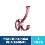 Perchero De Aluminio Rosa Exoriam 5cm X 13cm X 11.2cm