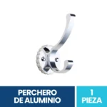 Perchero De Aluminio Satinado Exoriam 13cm X 6cm
