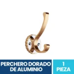 Perchero De Aluminio Dorado Exoriam 13cm X 6cm