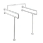 Barra de Seguridad Dual Pared y Piso Antideslizante Fotoluminiscente Acero Inoxidable 304 Recubierto con ABS Exoriam 90cm x 70cm x 60cm 35mm - Imagen 2