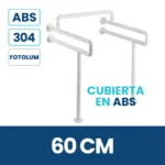 Barra de Seguridad Dual Pared y Piso Antideslizante Fotoluminiscente Acero Inoxidable 304 Recubierto con ABS Exoriam 90cm x 70cm x 60cm 35mm