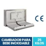 Cambiador De Bebé Plegable Horizontal En Acero Inoxidable 304 Exoriam 52cm X 90.5cm X 49.5cm