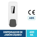 Dispensador de Jabón en Plástico Abs de 400ML Visor Exoriam 23.3cm X 8.8cm X 8.8cm