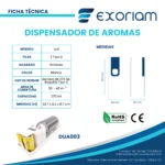 Dispensador Aromatizante Electrónico Lcd Exoriam 23.7cm X 8.2cm X 8.7cm - Imagen 3