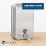 Dispensador De Jabón En Acero Inoxidable De 1.2l Exoriam 21cm X 12.5cm X 6.5cm - Imagen 4
