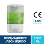 Dispensador De Jabón Manual Cúbico 1000ml Plástico Abs Exoriam 20.5cm X 12.4cm X 10cm