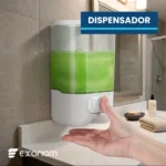 Dispensador De Jabón Manual Cúbico 1000ml Plástico Abs Exoriam 20.5cm X 12.4cm X 10cm - Imagen 4