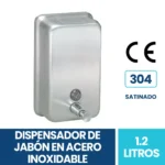 Dispensador De Jabón En Acero Inoxidable De 1.2l Exoriam 21cm X 12.5cm X 6.5cm