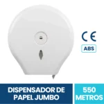 Dispensador De Papel Higiénico Jumbo Plástico Abs Exoriam 28cm X 27cm X 13cm