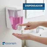 Dispensador De Jabón Manual Cubico 1000ml Plástico Abs Exoriam 19cm X 11.5cm X 10cm - Imagen 4