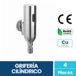 Grifería Con Sensor Automático Cilíndrica A Pared Bronce Cromado Exoriam 22cm X 10cm X 5cm