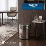 Tacho de Basura a Pedal Acero Cromado 12 Litros con Balde Interior Exoriam 40cm x 25cm x 44cm - Imagen 4