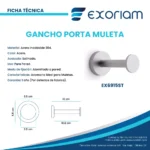 Gancho Para Muletas Circular Acero Inoxidable Exoriam 5.5cm X 5.5cm X 13cm - Imagen 3