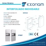 Dispensador De Papel Toalla Empotrable Acero Inoxidable Exoriam  75.3cm X 34.2cm X 14.2 - Imagen 3