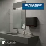 Dispensador De Papel Interfoliado Negro Abs Exoriam 20.5cm X 28.3cm X 10cm - Imagen 4
