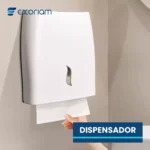 Dispensador De Papel Interfoliado Jumbo Abs Exoriam 30.9 cm X 27.3 cm X 10.5 cm - Imagen 4