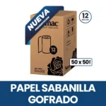 Papel Sabanilla Gofrado 50x50 Pqt de 12 Unidades Sumac