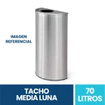 Tacho Media Luna Acero Inoxidable 70 Lt Satinado de 80 cm x 42 cm x 21 cm Exoriam